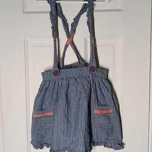Striped Blue Kids Overalls